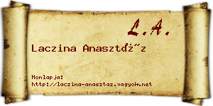 Laczina Anasztáz névjegykártya